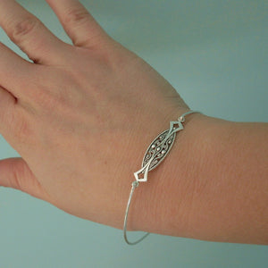 Long Filigree Bangle Bracelet